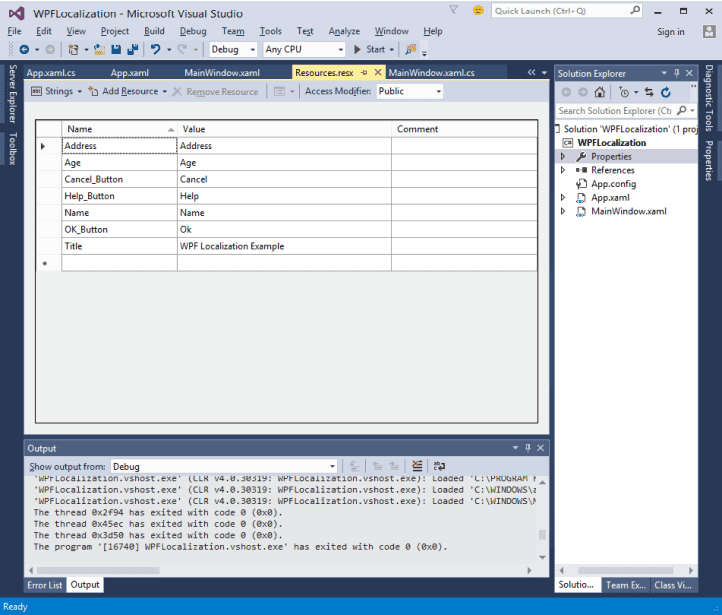 solution explorer