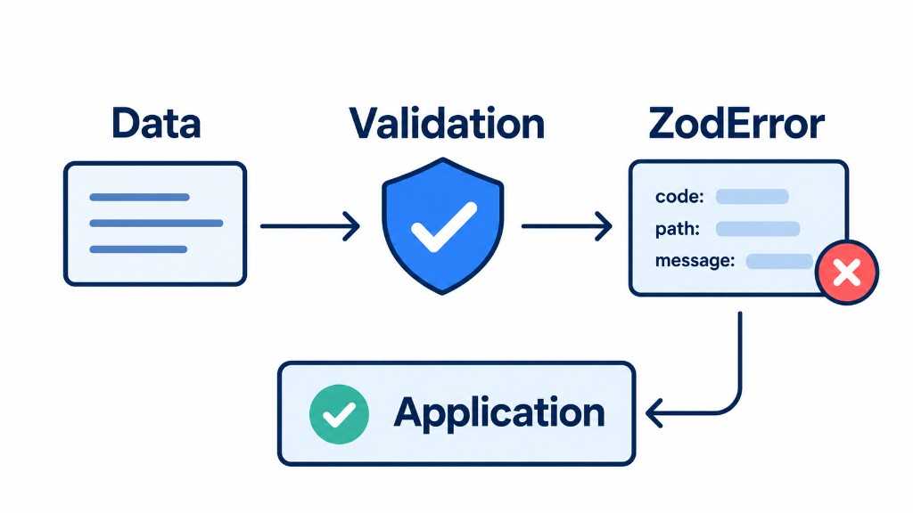 Data → Validation → ZodError or Application