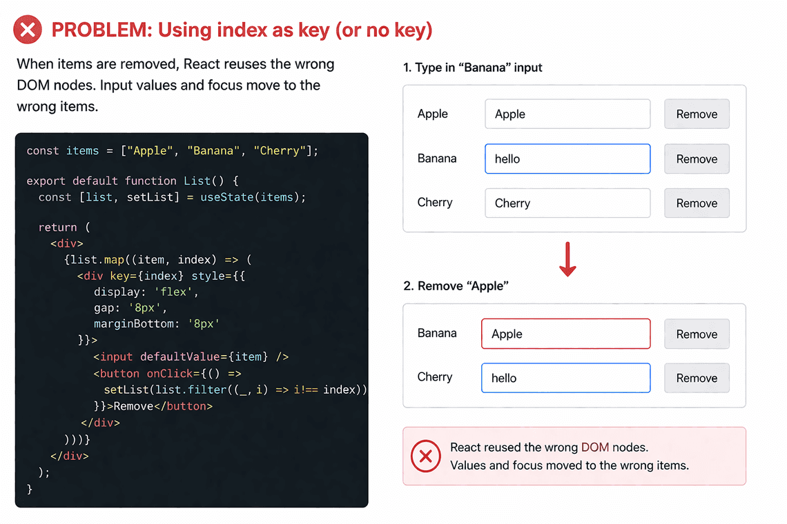 React key bug demo