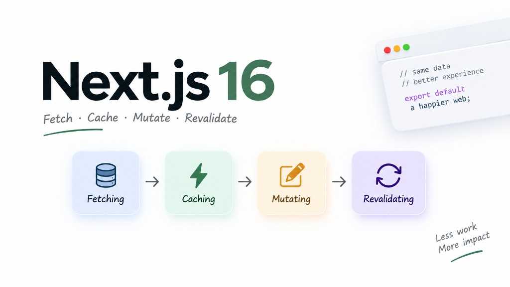 Next.js 16: Fetch, Cache, Mutate, Revalidate