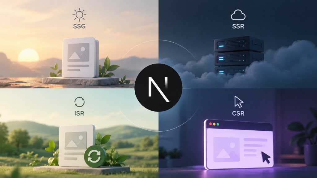 SSG, SSR, ISR, and CSR — four rendering strategies in Next.js