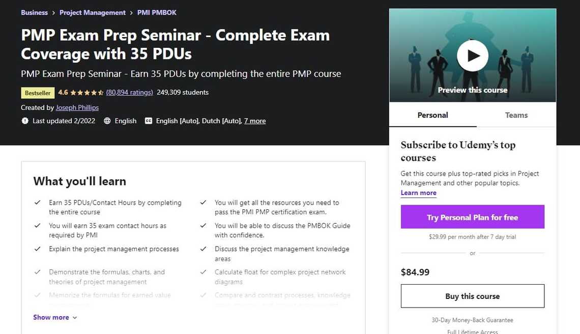 Enroll in a PMP Training Course