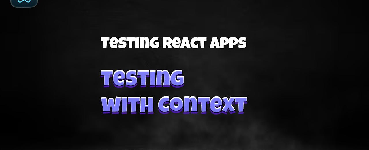 React Testing: Testing with context and a custom render method