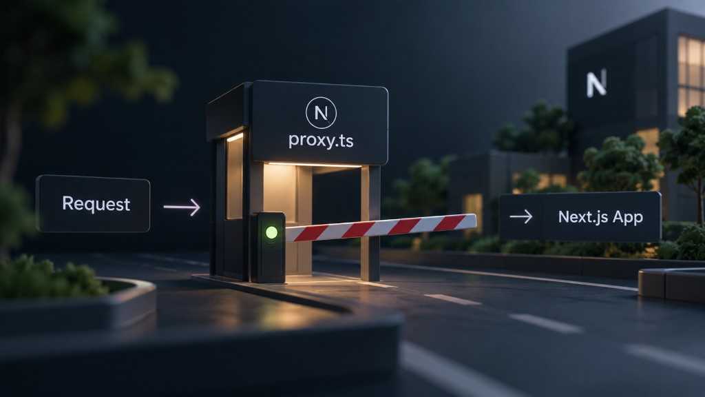 Request → proxy.ts → Next.js App